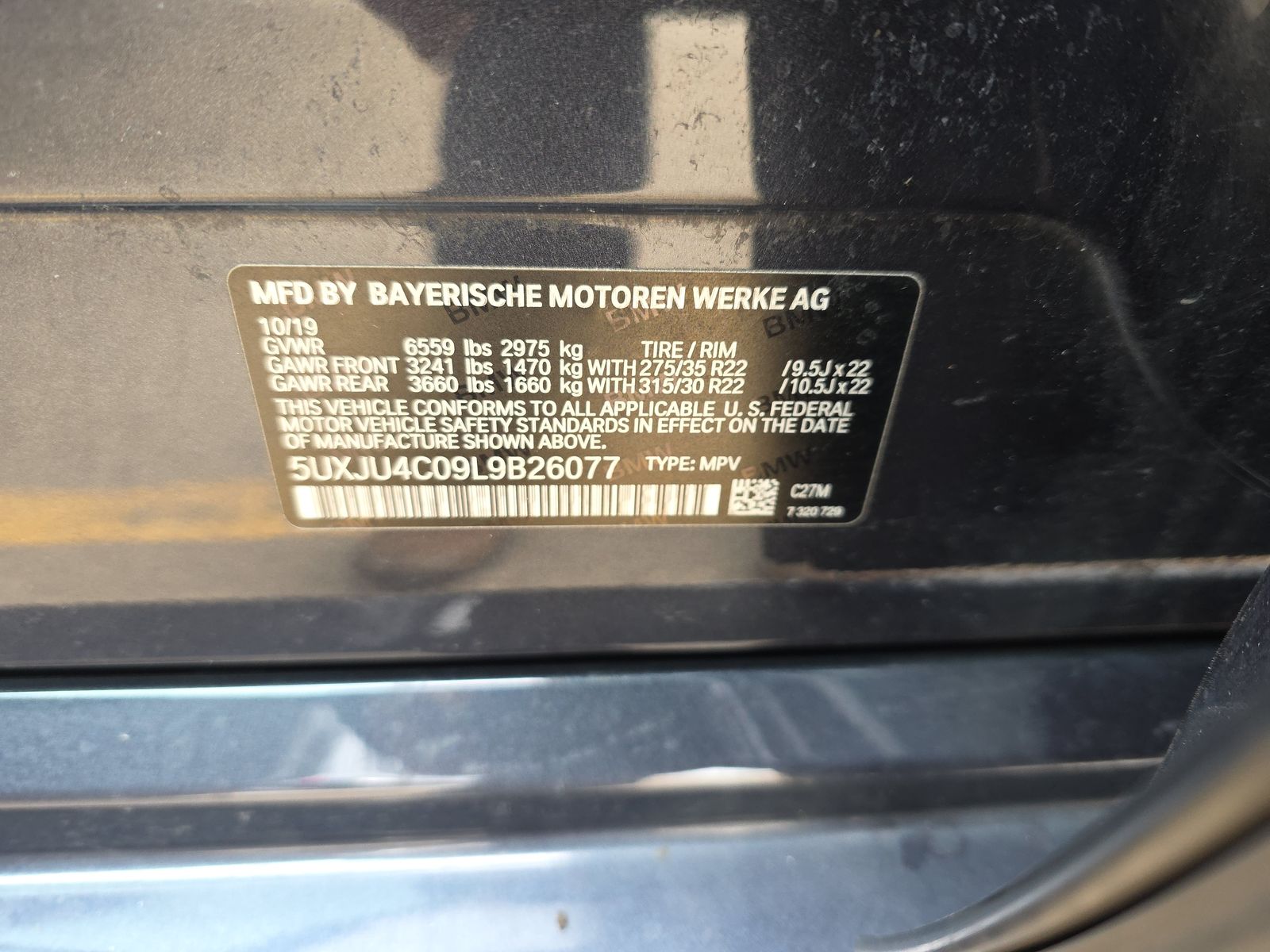 2020 BMW X5 M50i AWD