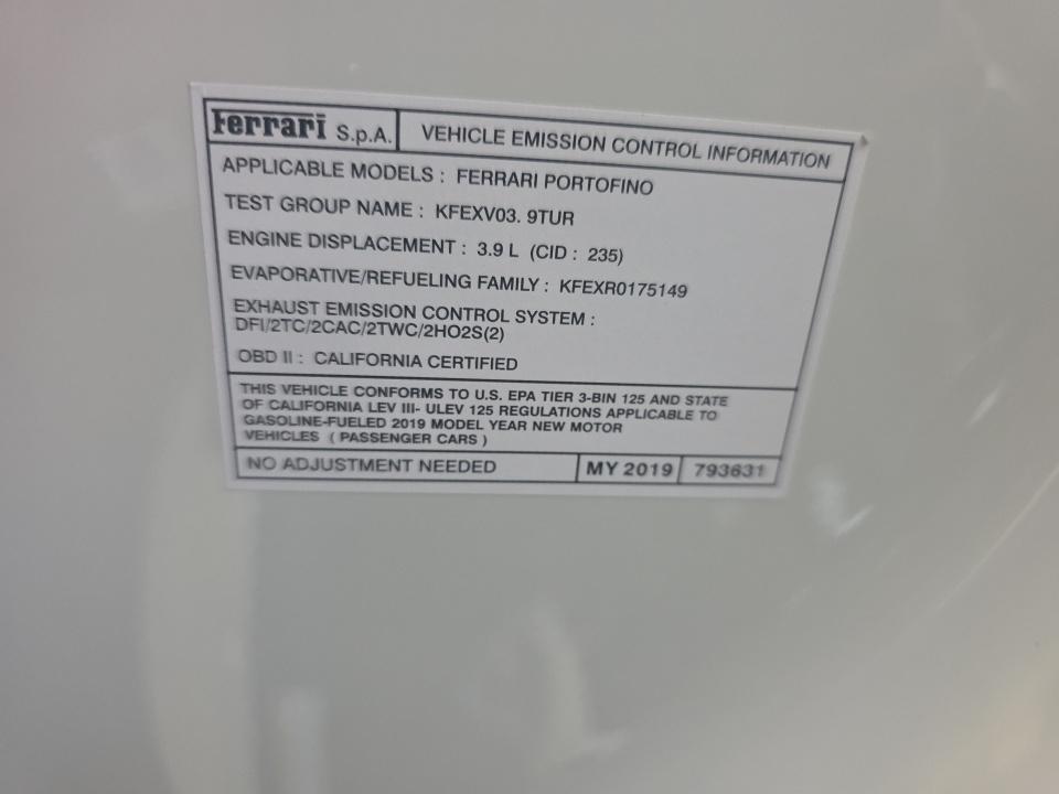 2019 Ferrari Portofino Base RWD