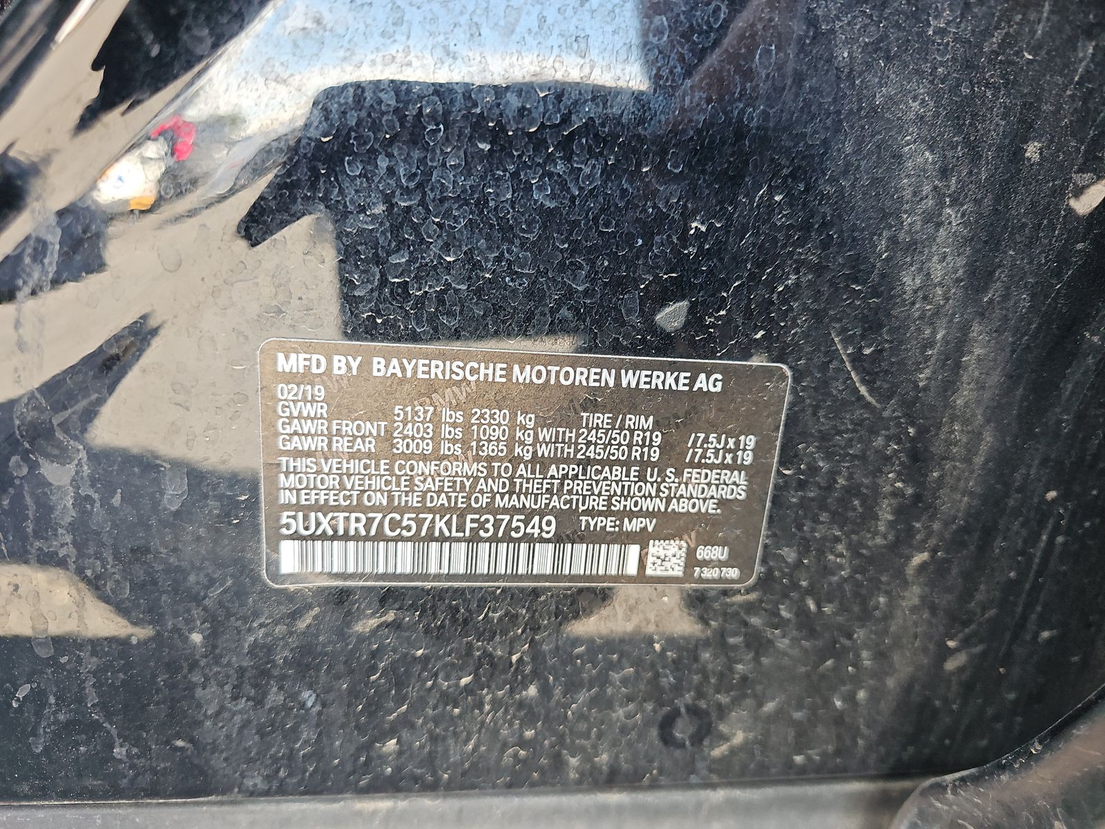 2019 BMW X3 sDrive30i RWD