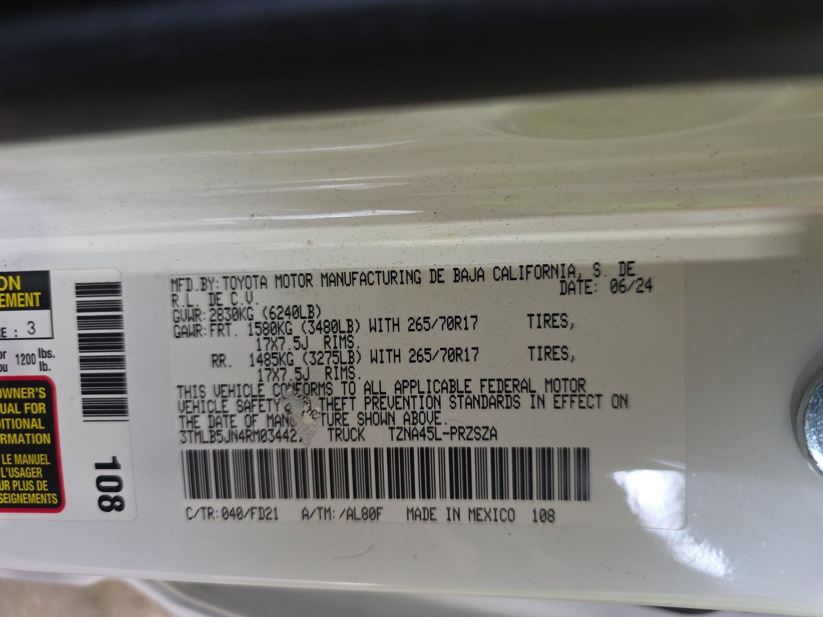 2024 Toyota Tacoma TRD Off-Road AWD