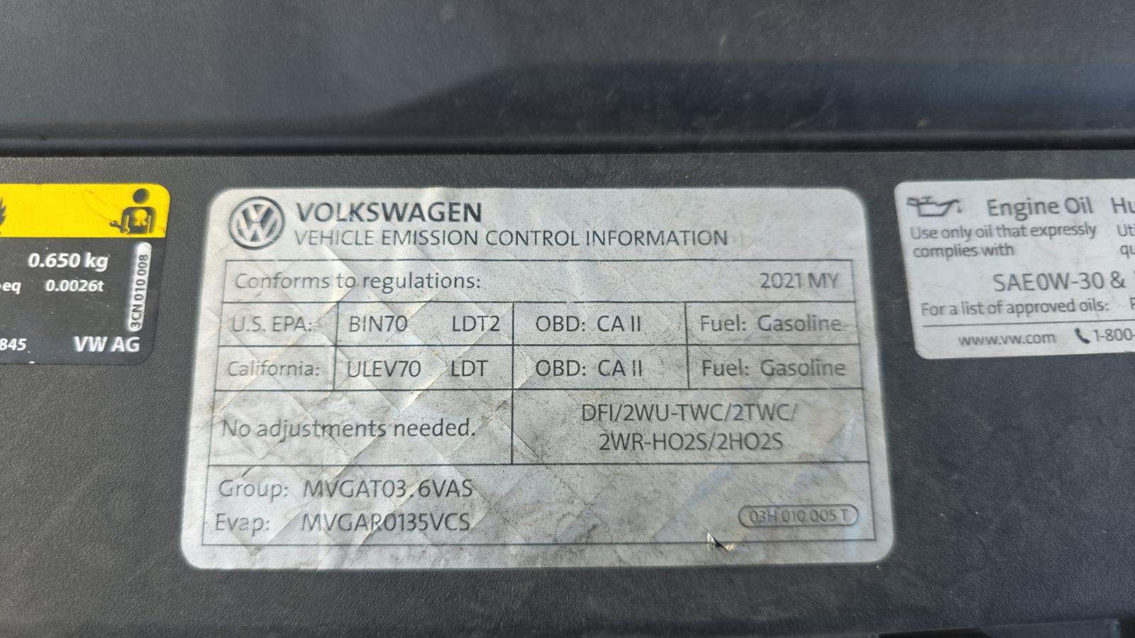 2021 Volkswagen Atlas 3.6L SEL AWD