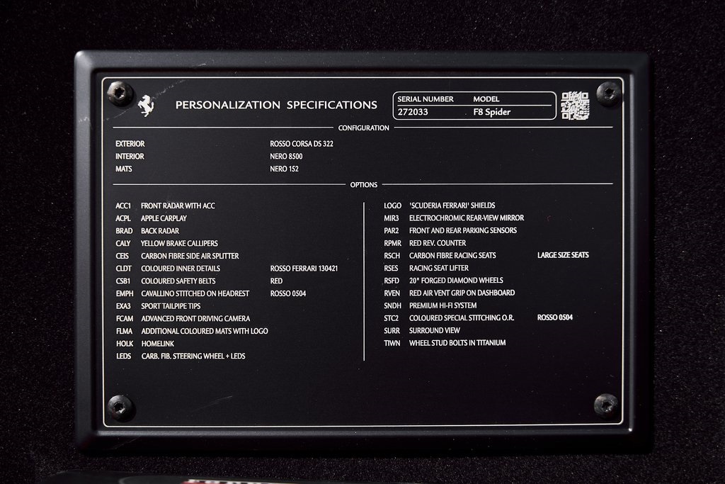 2022 Ferrari F8 Base RWD
