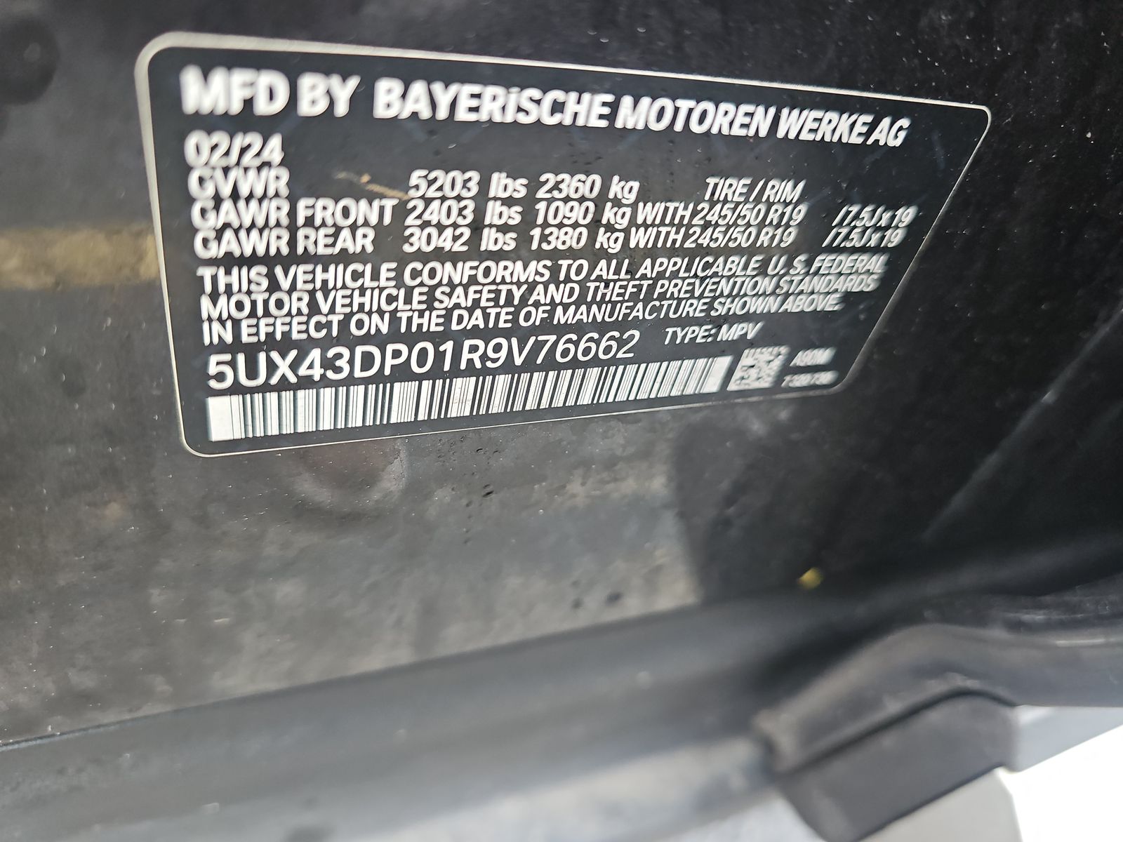 2024 BMW X3 sDrive30i RWD