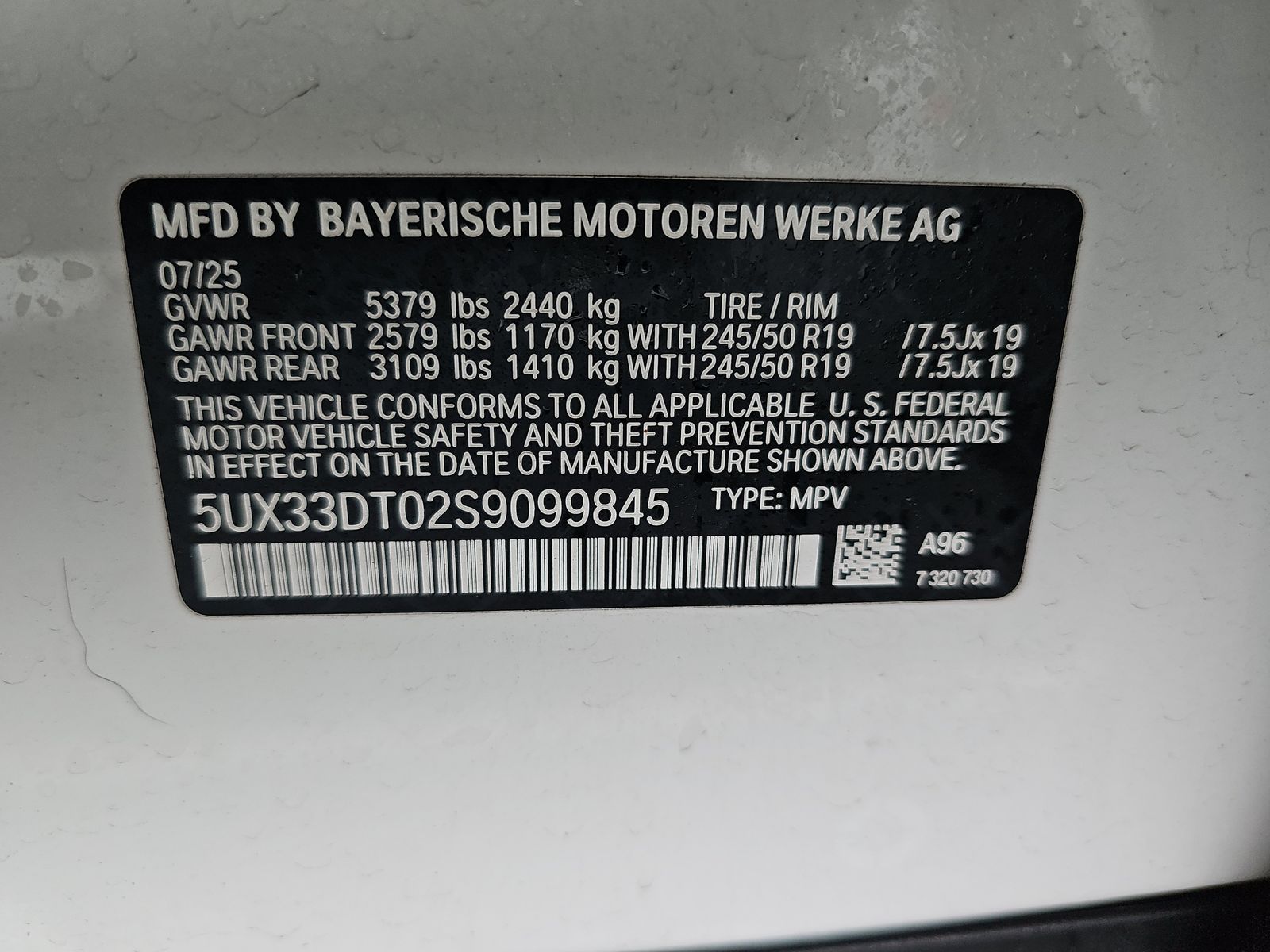 2025 BMW X4 xDrive30i AWD