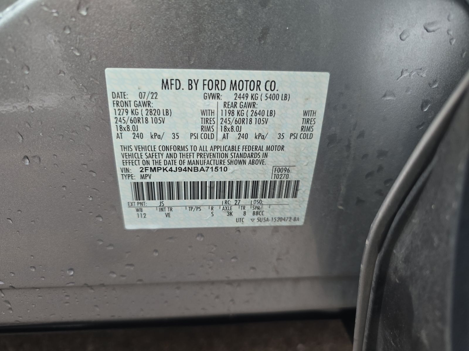 2022 Ford Edge SEL AWD