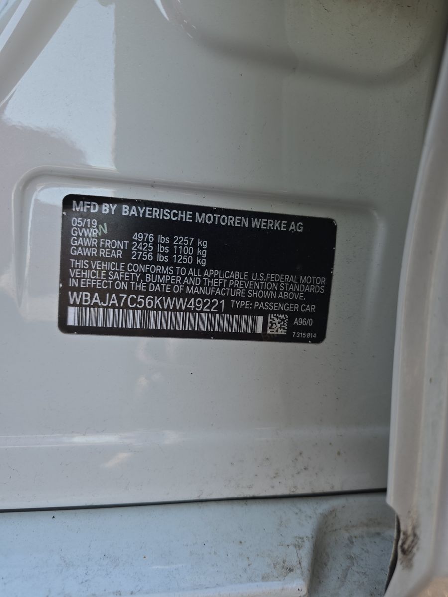 2019 BMW 5 Series 530i xDrive AWD