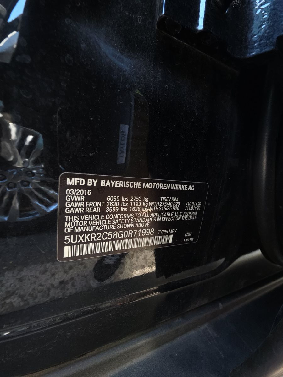 2016 BMW X5 sDrive35i RWD