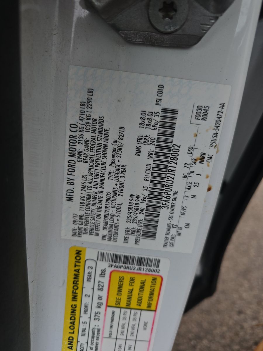 2018 Ford Fusion Hybrid Titanium FWD