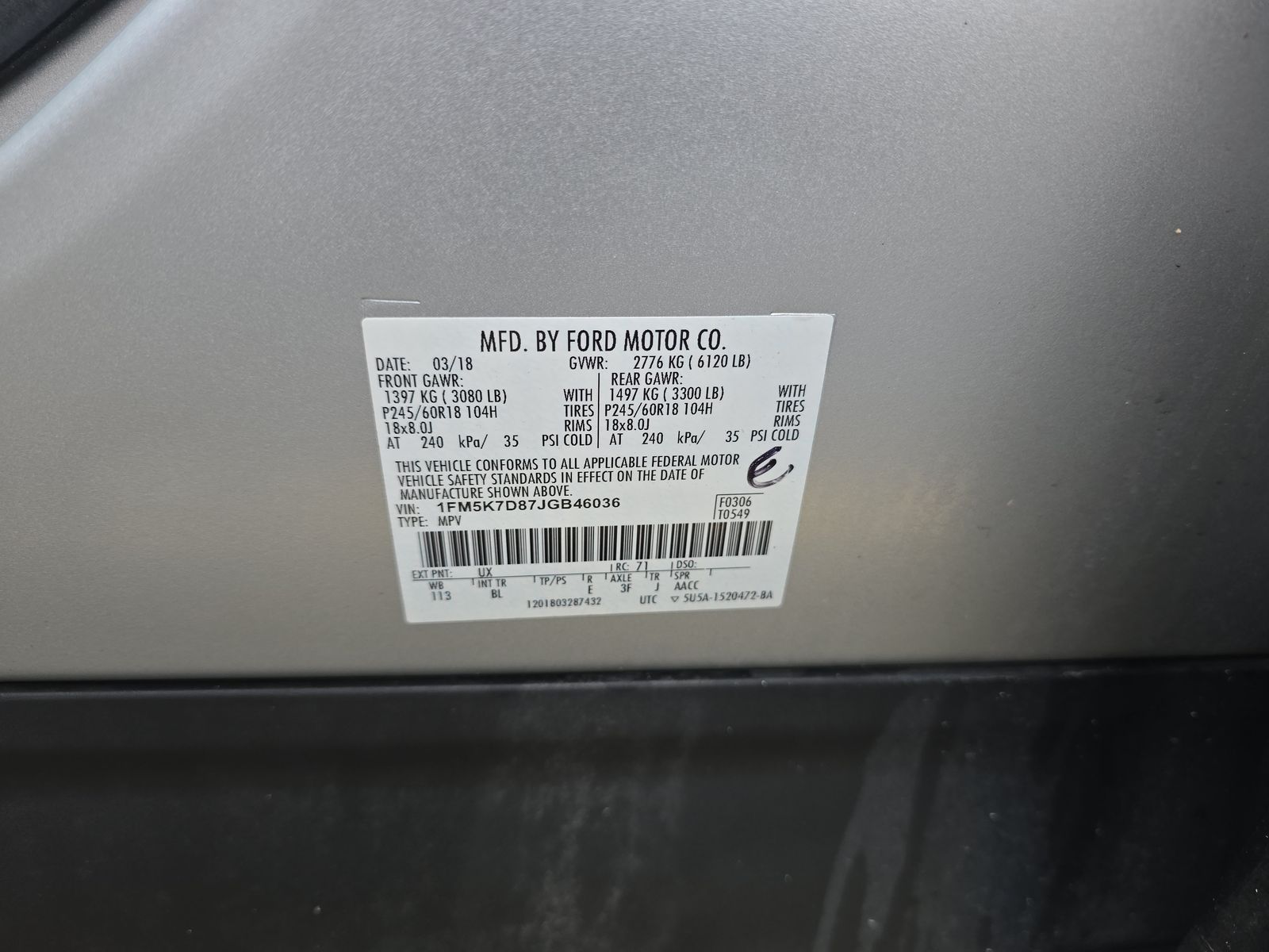 2018 Ford Explorer XLT FWD