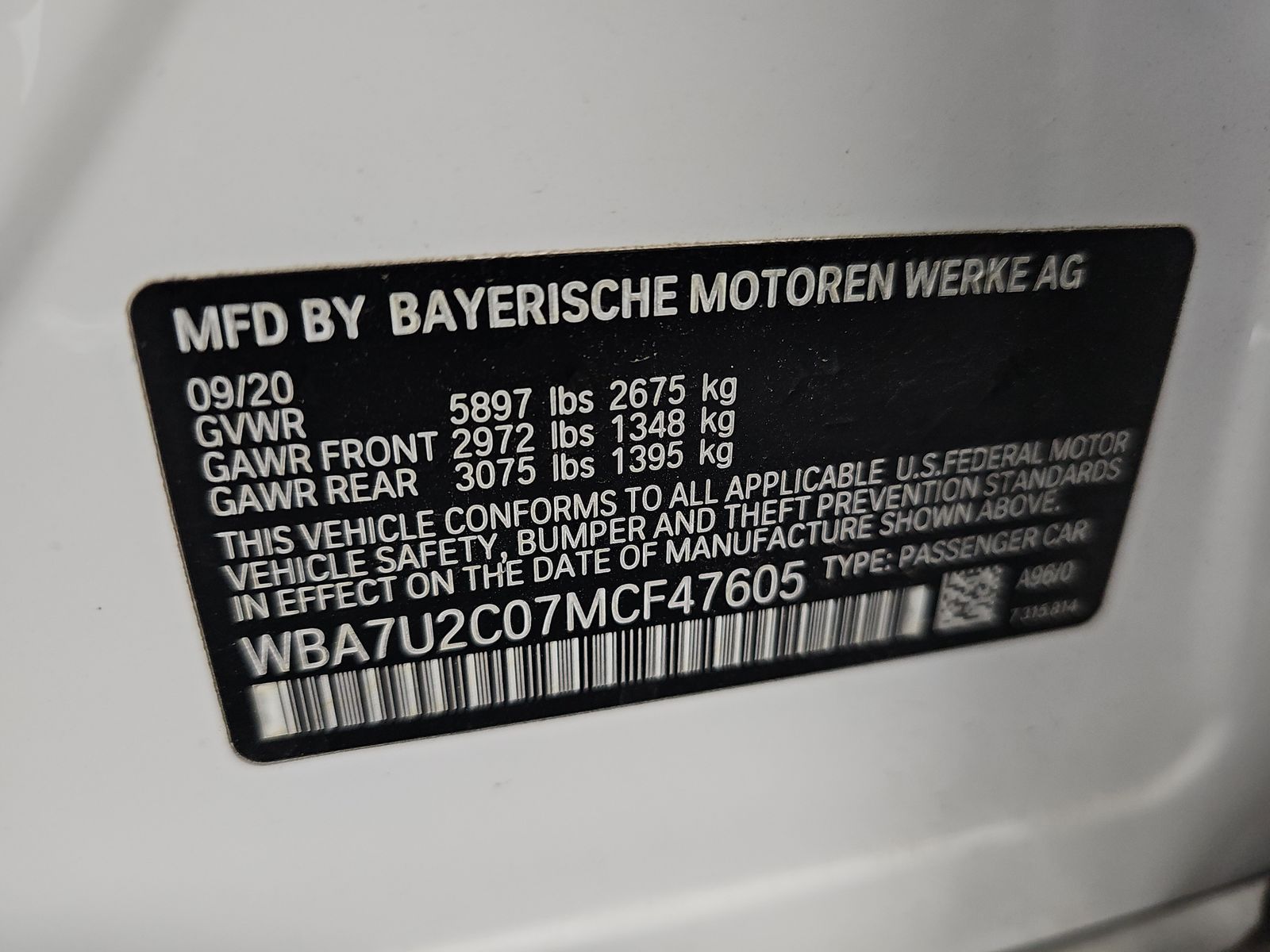 2021 BMW 7 Series 750i xDrive AWD