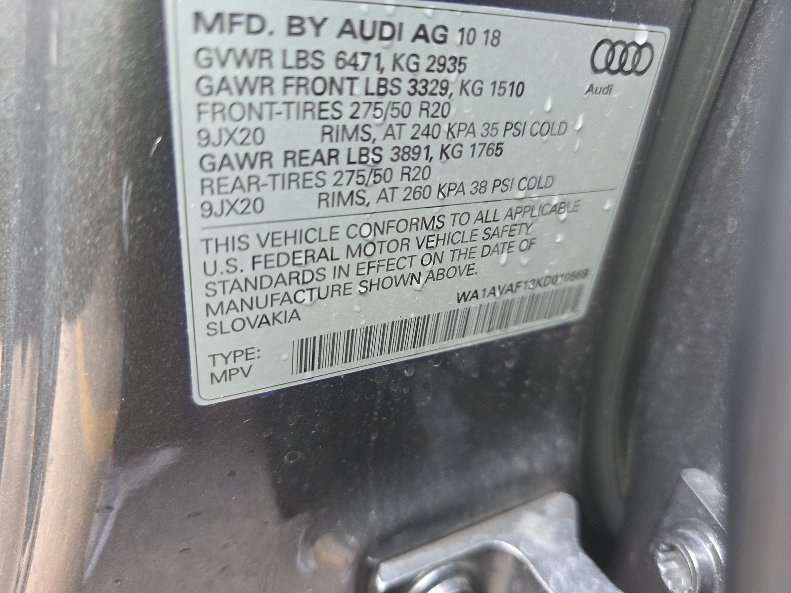 2019 Audi Q8 Premium AWD