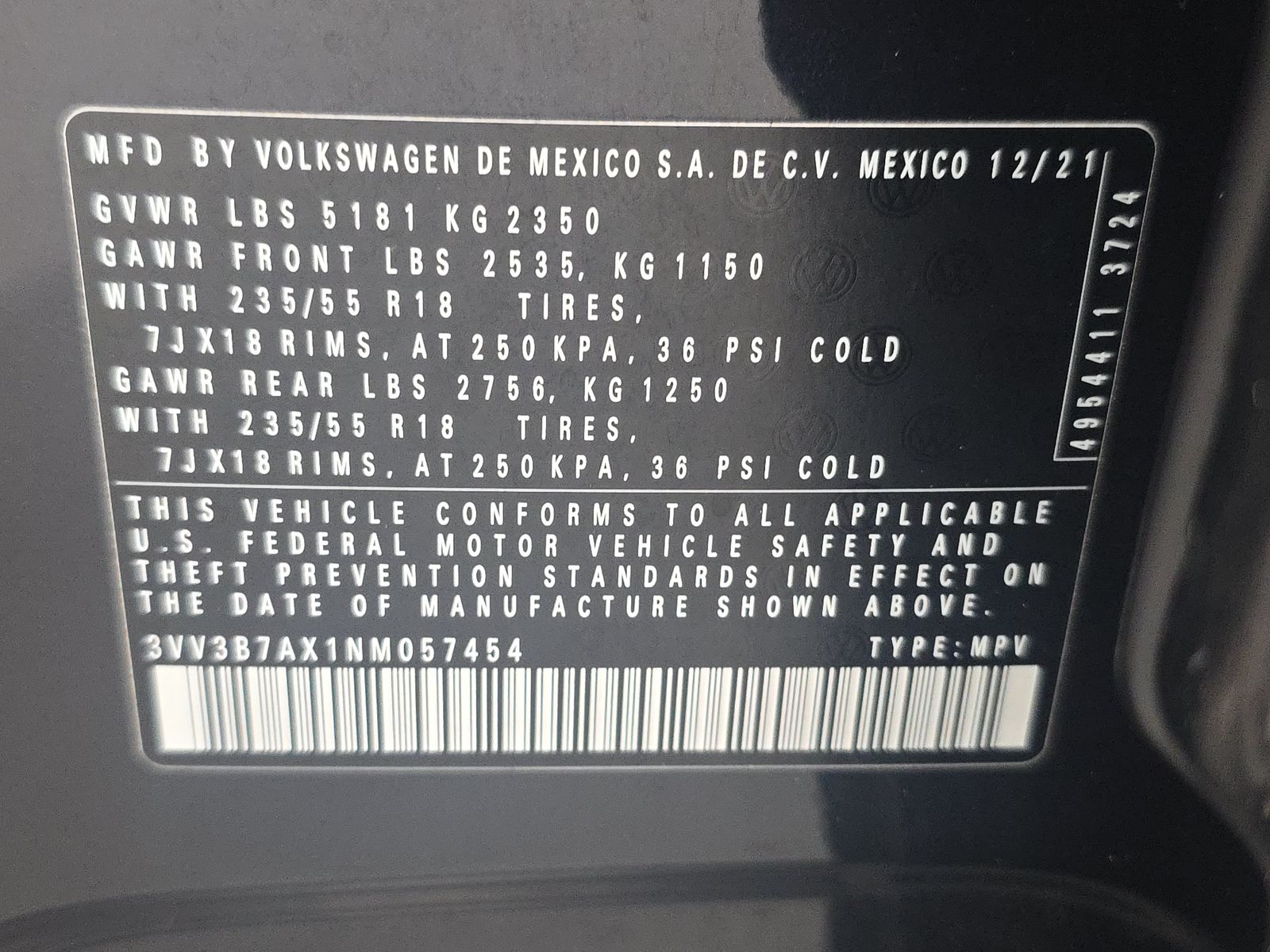 2022 Volkswagen Tiguan 2.0T SE FWD