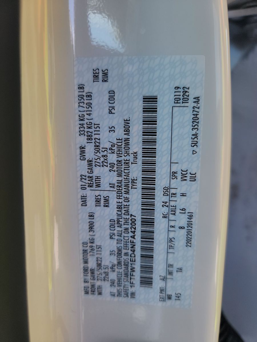 2022 Ford F-150 Hybrid Limited AWD