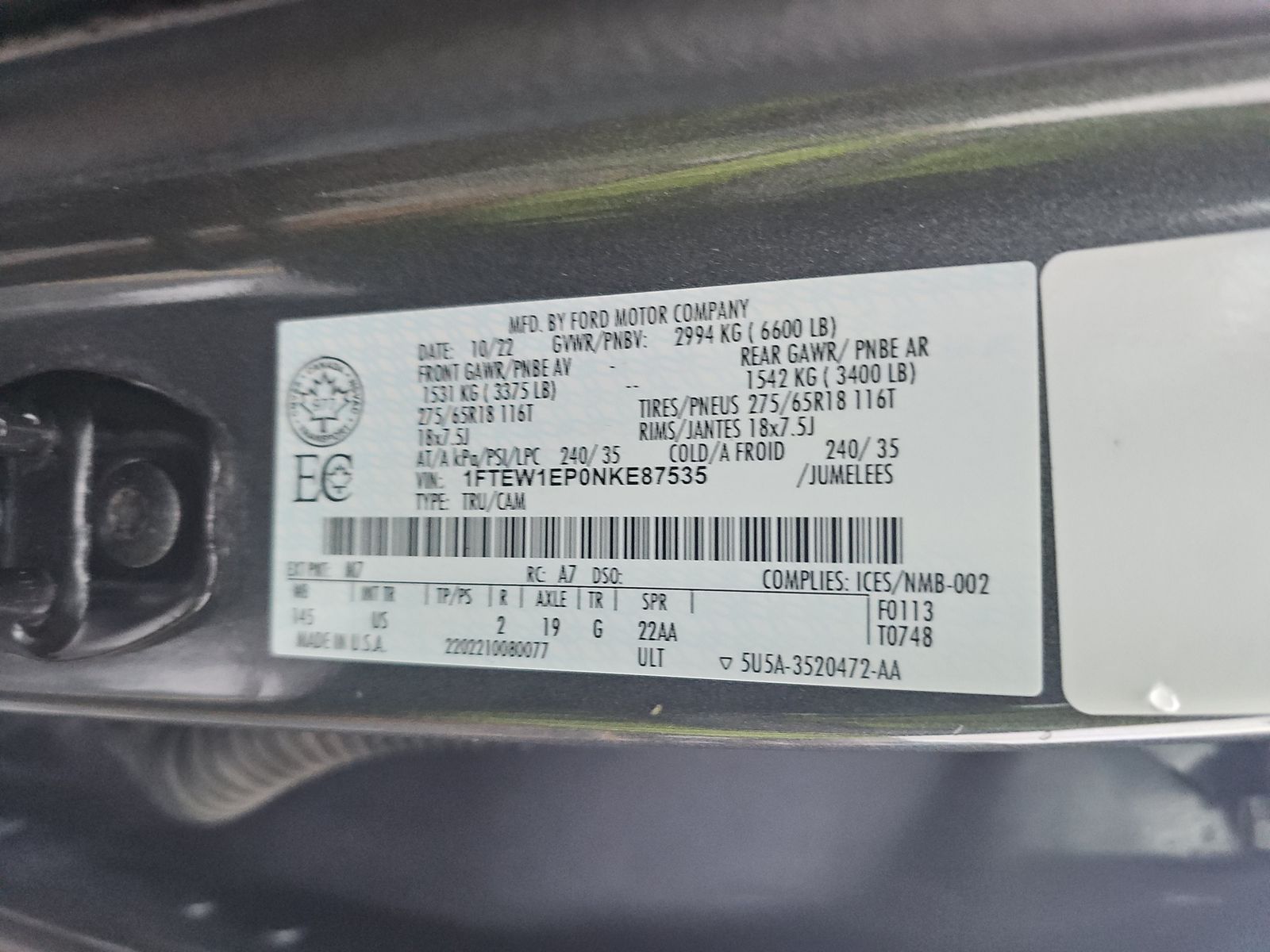 2022 Ford F-150 XLT AWD