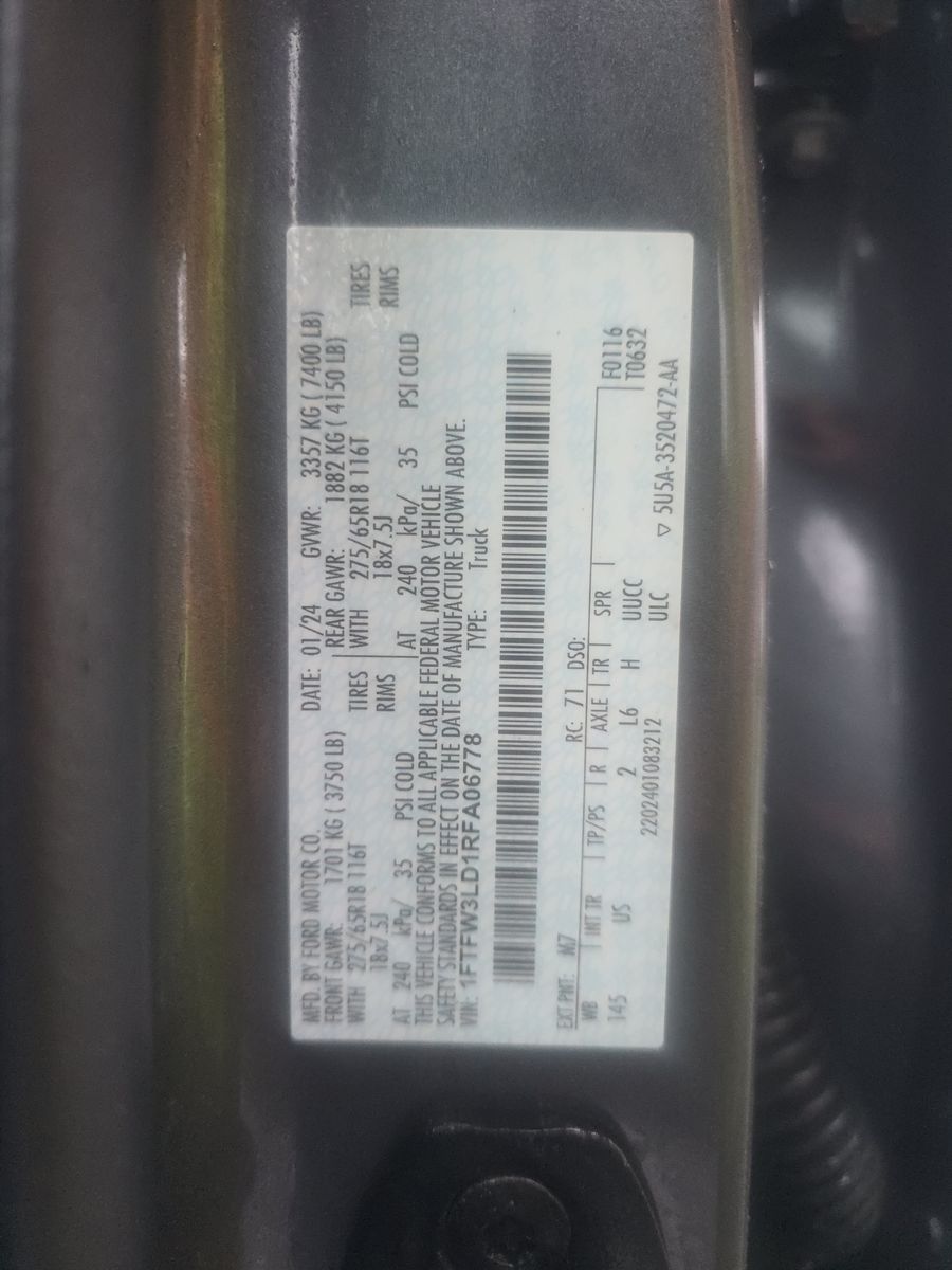 2024 Ford F-150 Hybrid XLT AWD