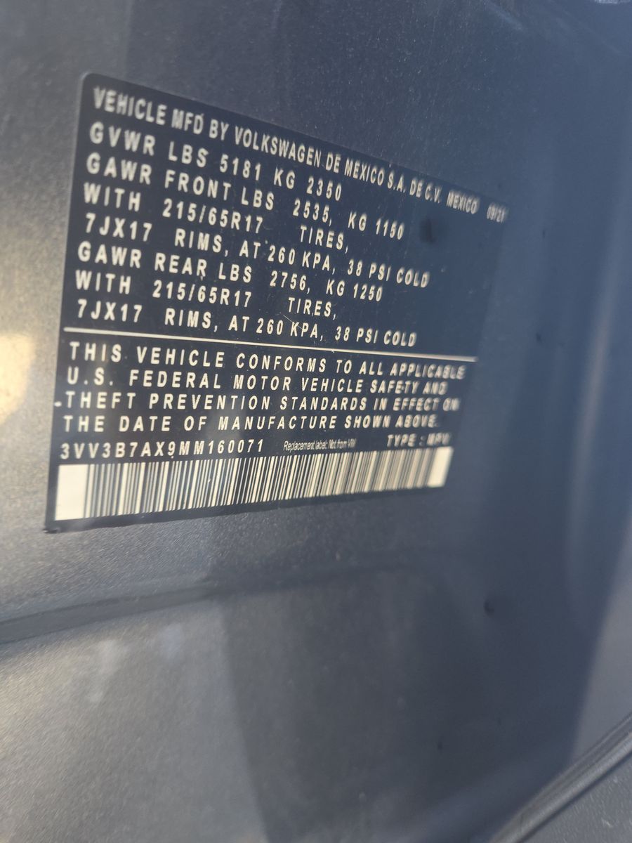 2021 Volkswagen Tiguan 2.0T SE FWD