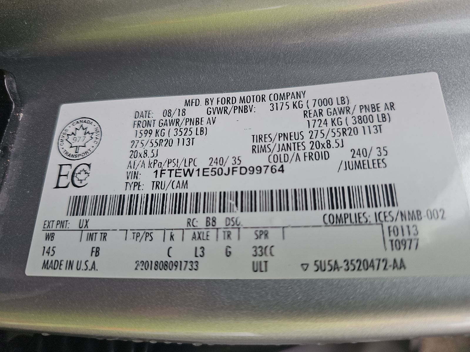 2018 Ford F-150 XLT AWD