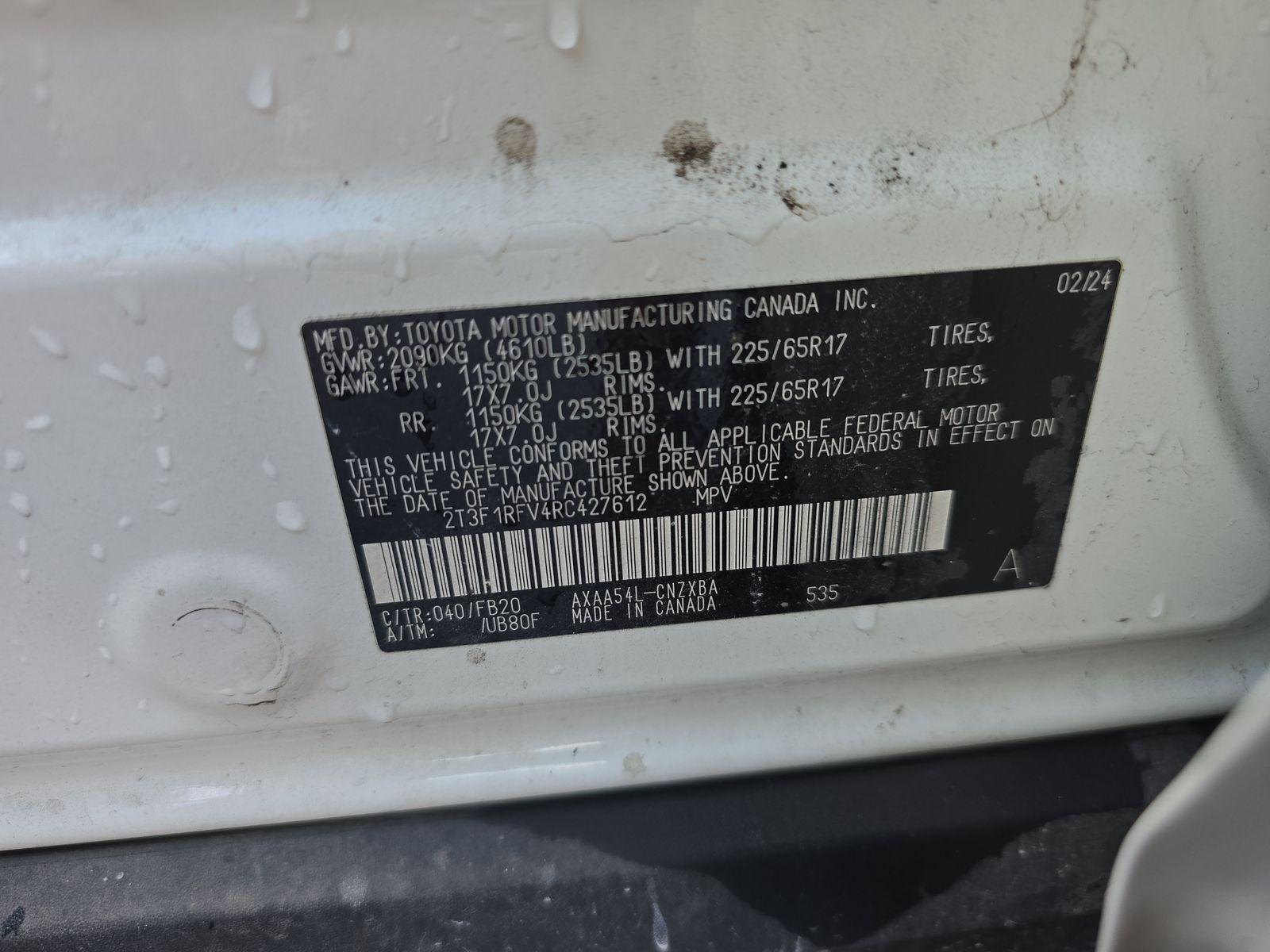 2024 Toyota RAV4 LE AWD