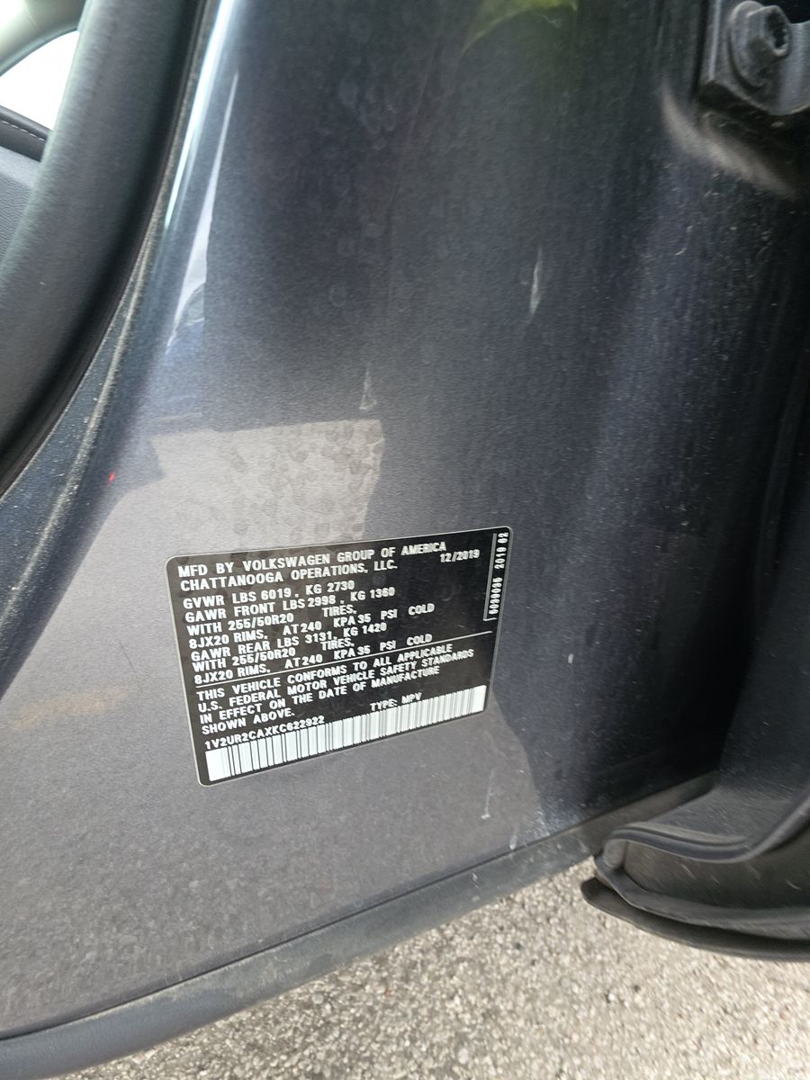 2019 Volkswagen Atlas 3.6L SE AWD