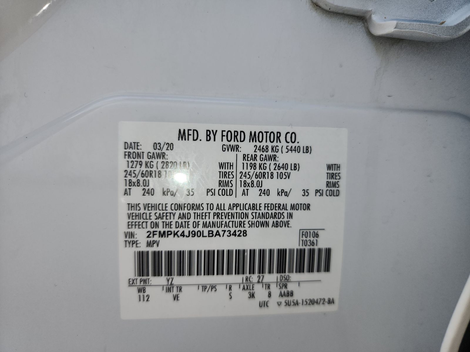 2020 Ford Edge SEL AWD