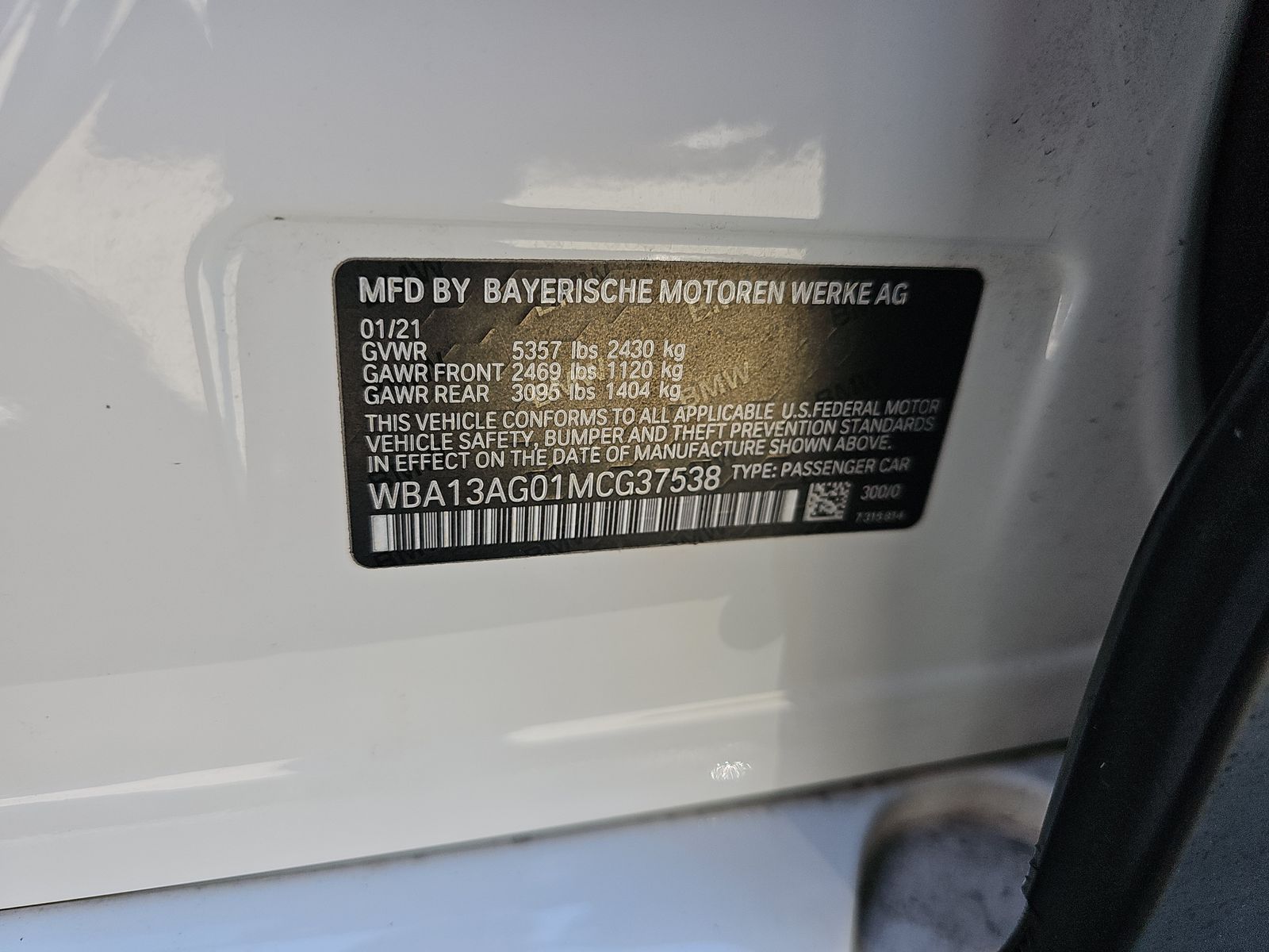 2021 BMW 5 Series 530e RWD