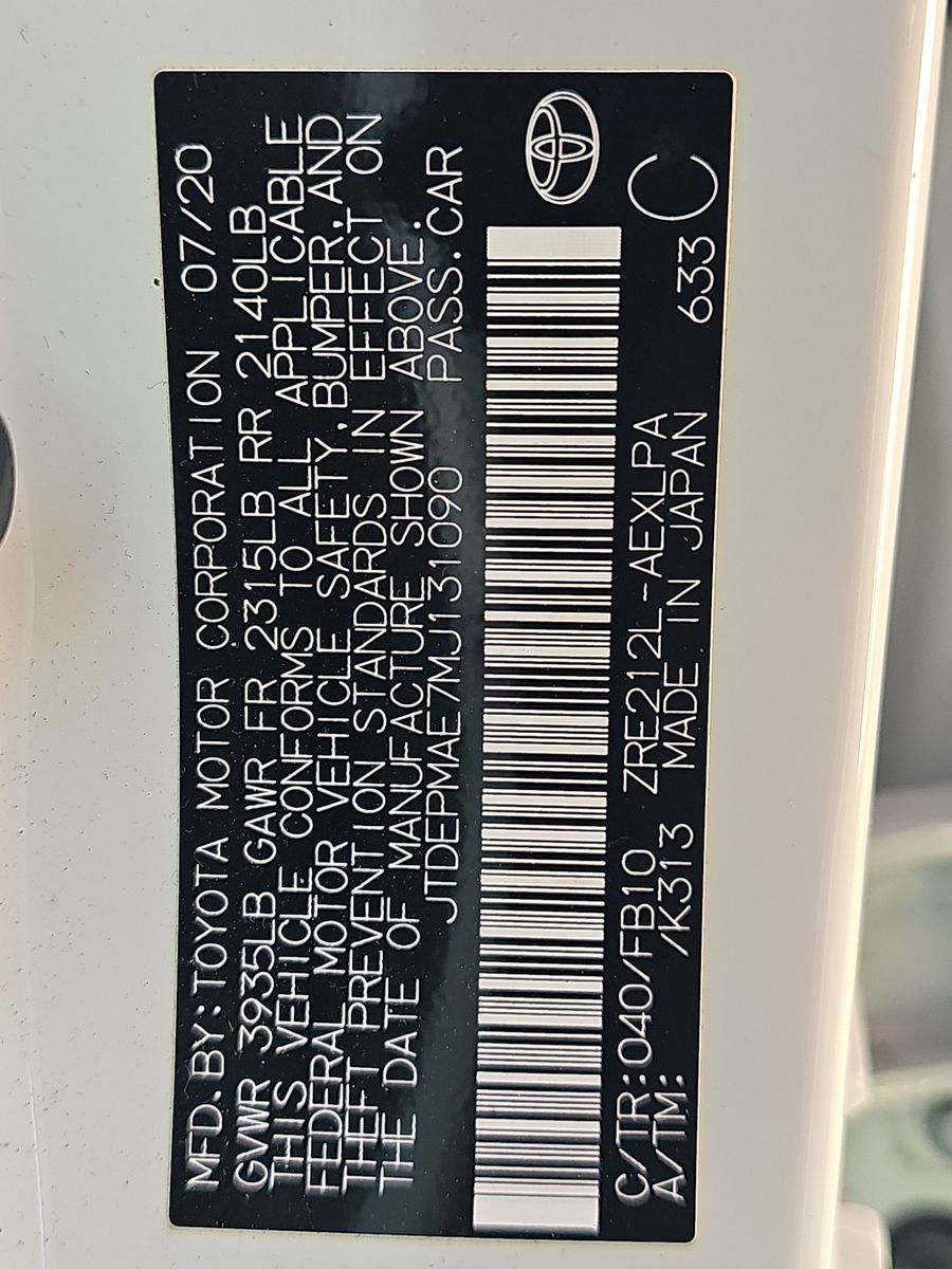 2021 Toyota Corolla LE FWD