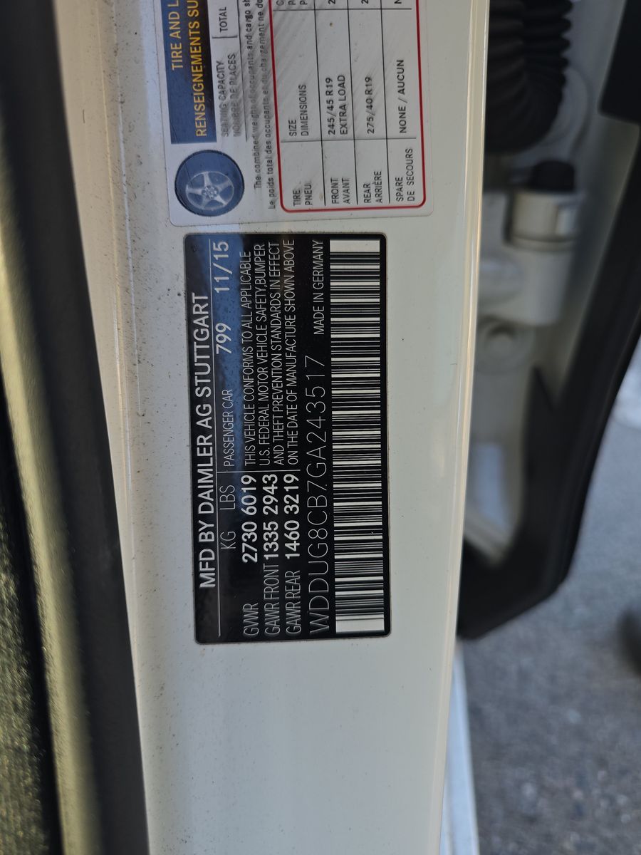 2016 Mercedes-Benz S-Class S 550 RWD