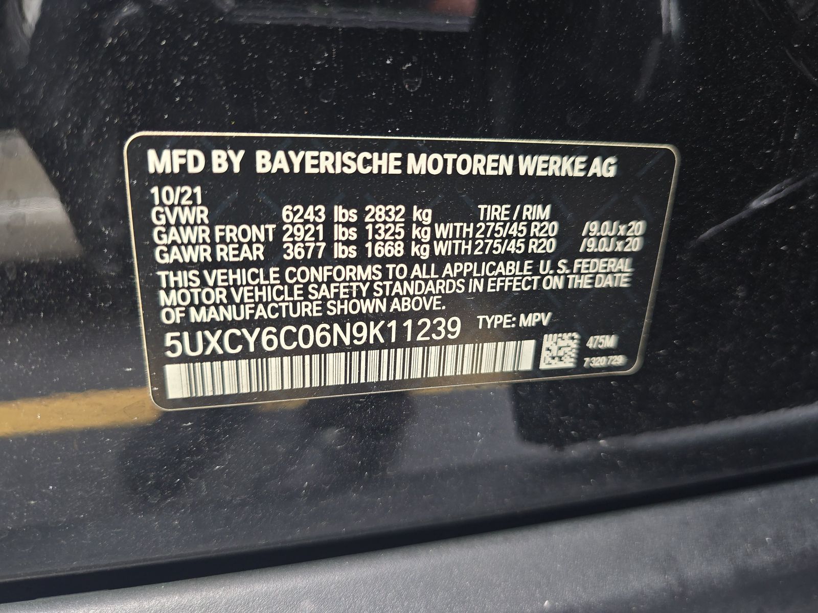 2022 BMW X6 xDrive40i AWD