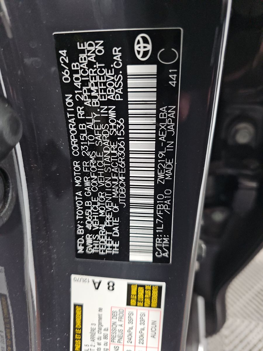 2024 Toyota Corolla Hybrid LE FWD