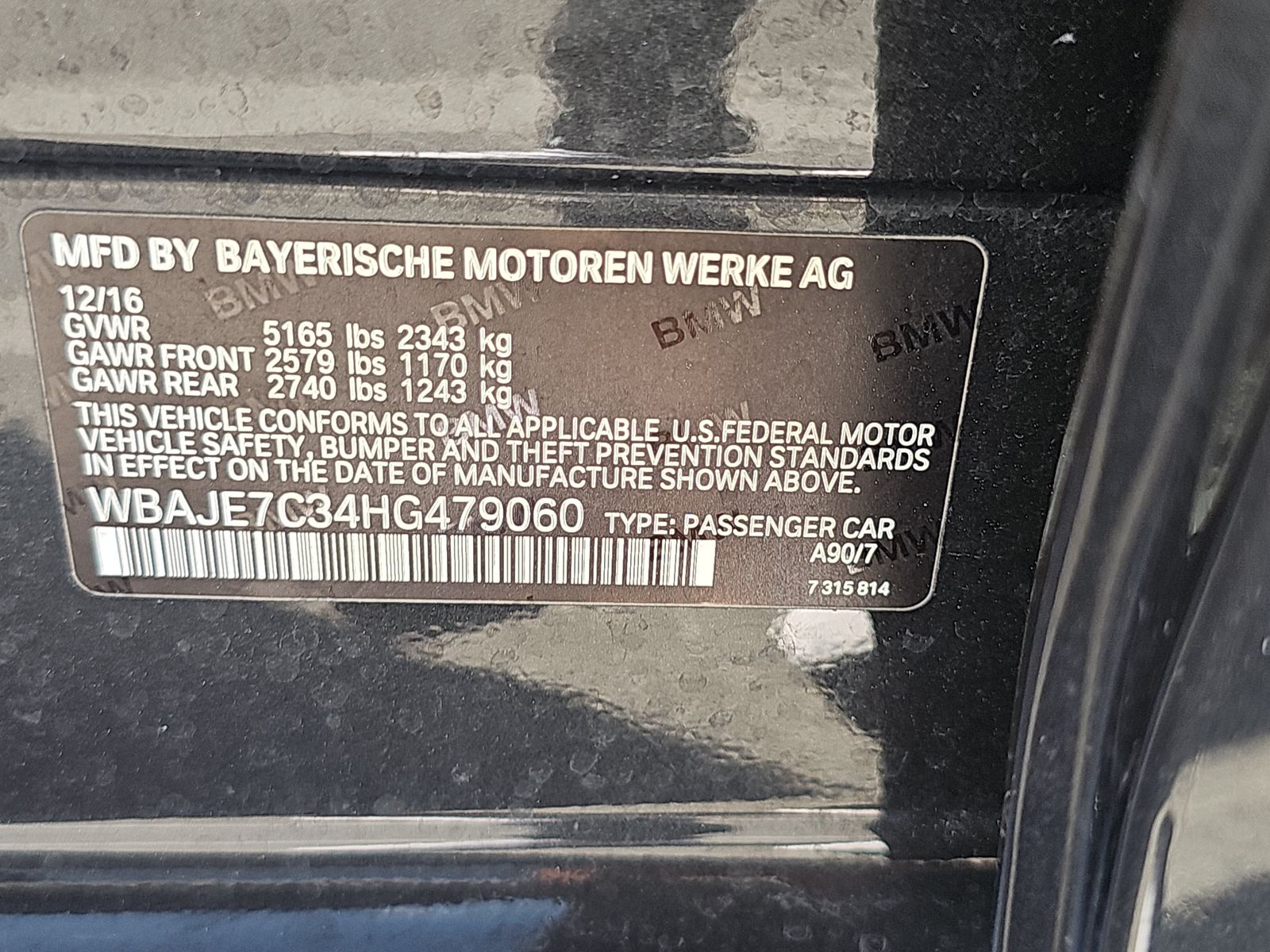 2017 BMW 5 Series 540i xDrive AWD