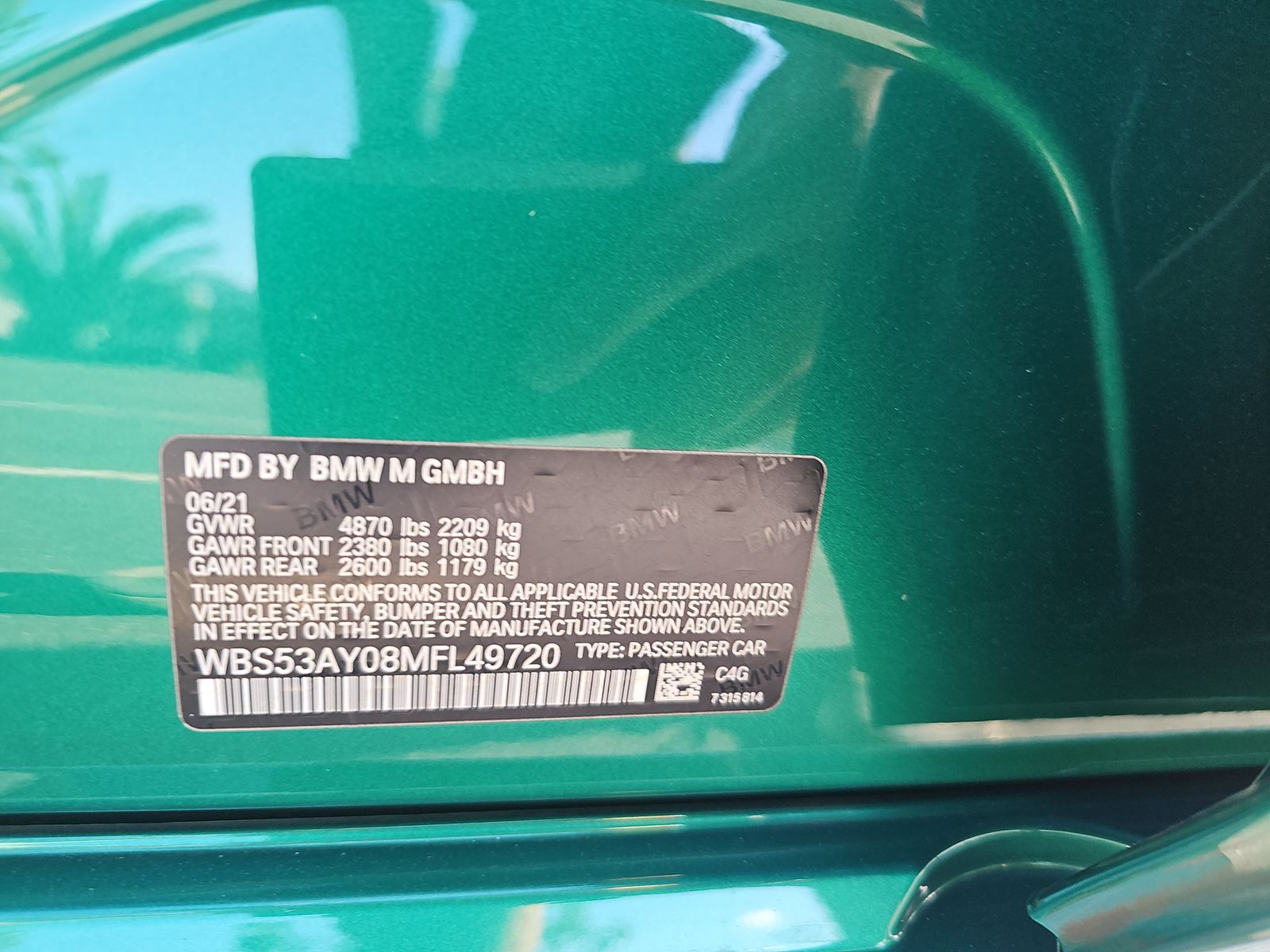 2021 BMW M3 Base RWD