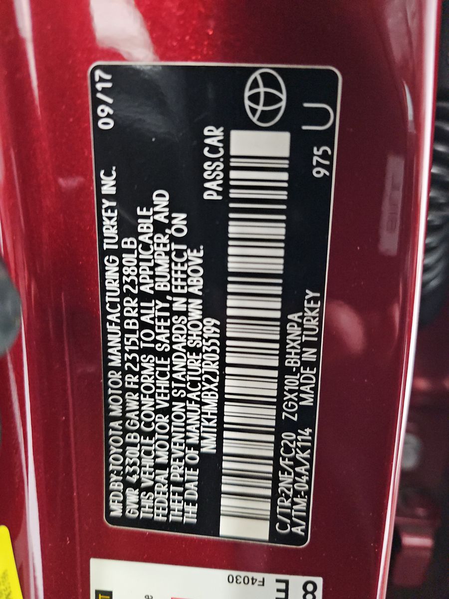 2018 Toyota C-HR XLE Premium FWD