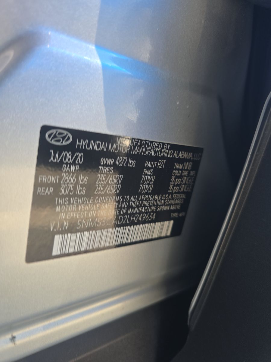 2020 Hyundai Santa Fe SEL AWD