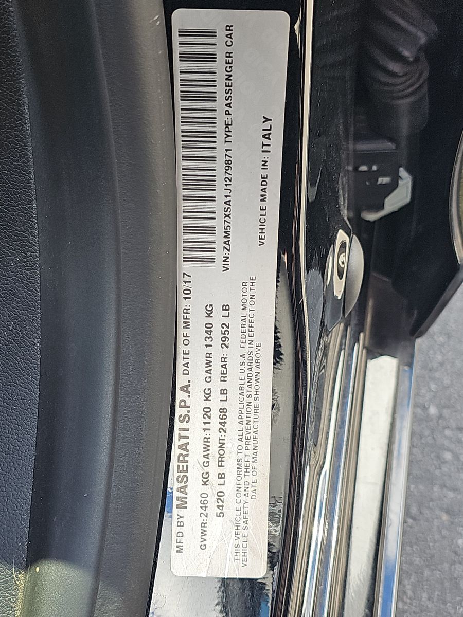 2018 Maserati Ghibli Base FWD