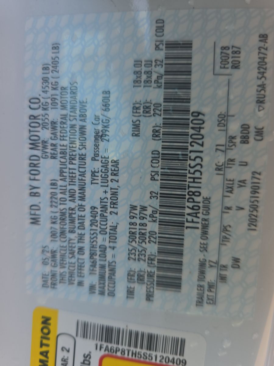 2025 Ford Mustang EcoBoost RWD