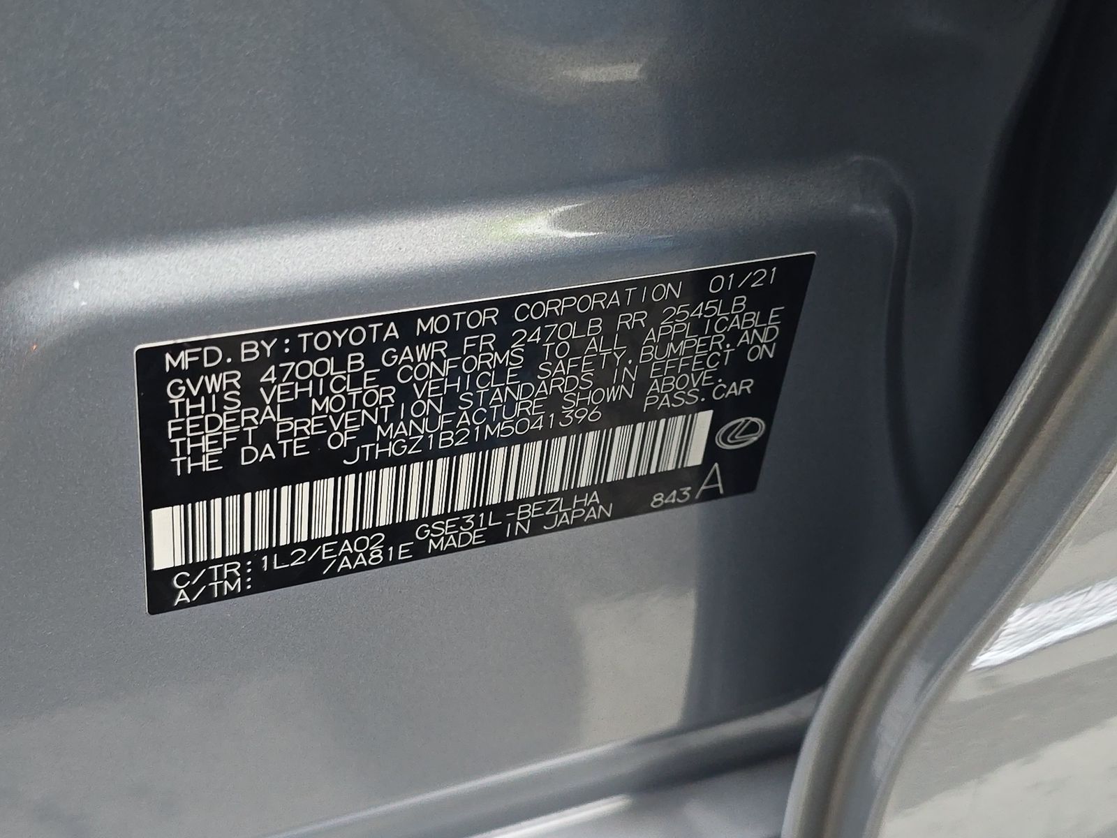 2021 Lexus IS IS 350 F SPORT RWD