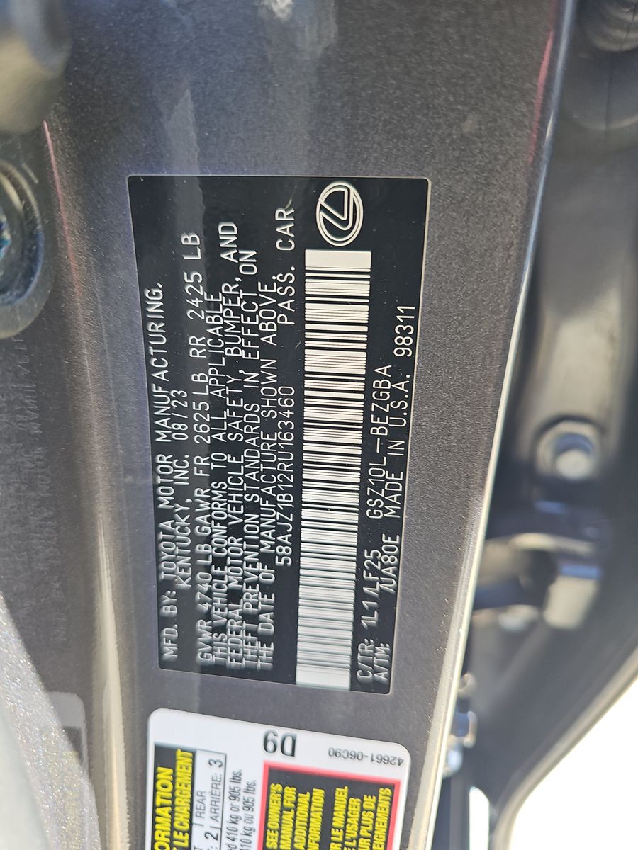 2024 Lexus ES ES 350 F SPORT Handling FWD