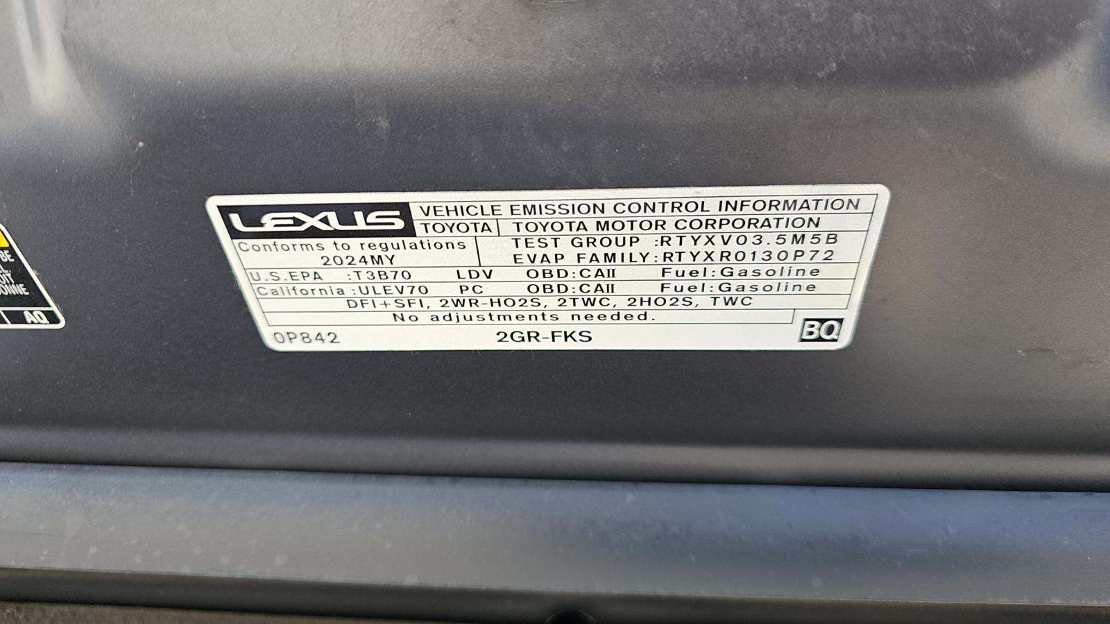 2024 Lexus ES ES 350 F SPORT Handling FWD