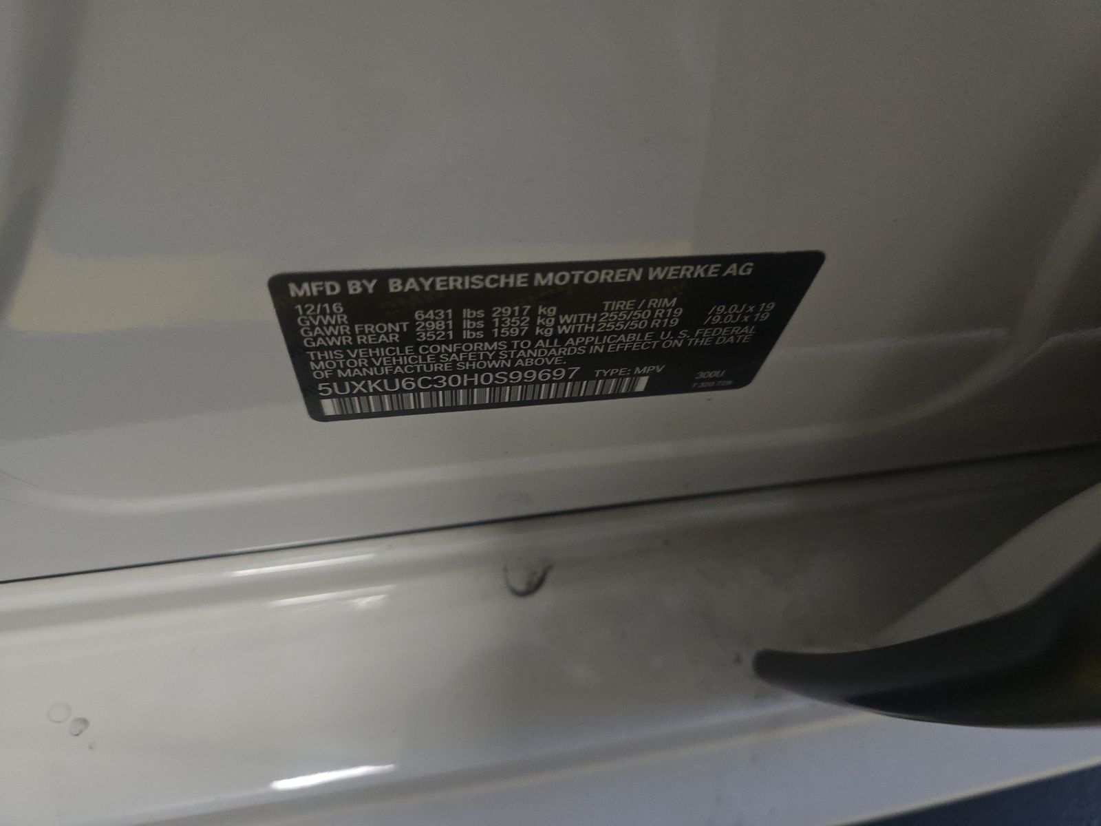 2017 BMW X6 xDrive50i AWD