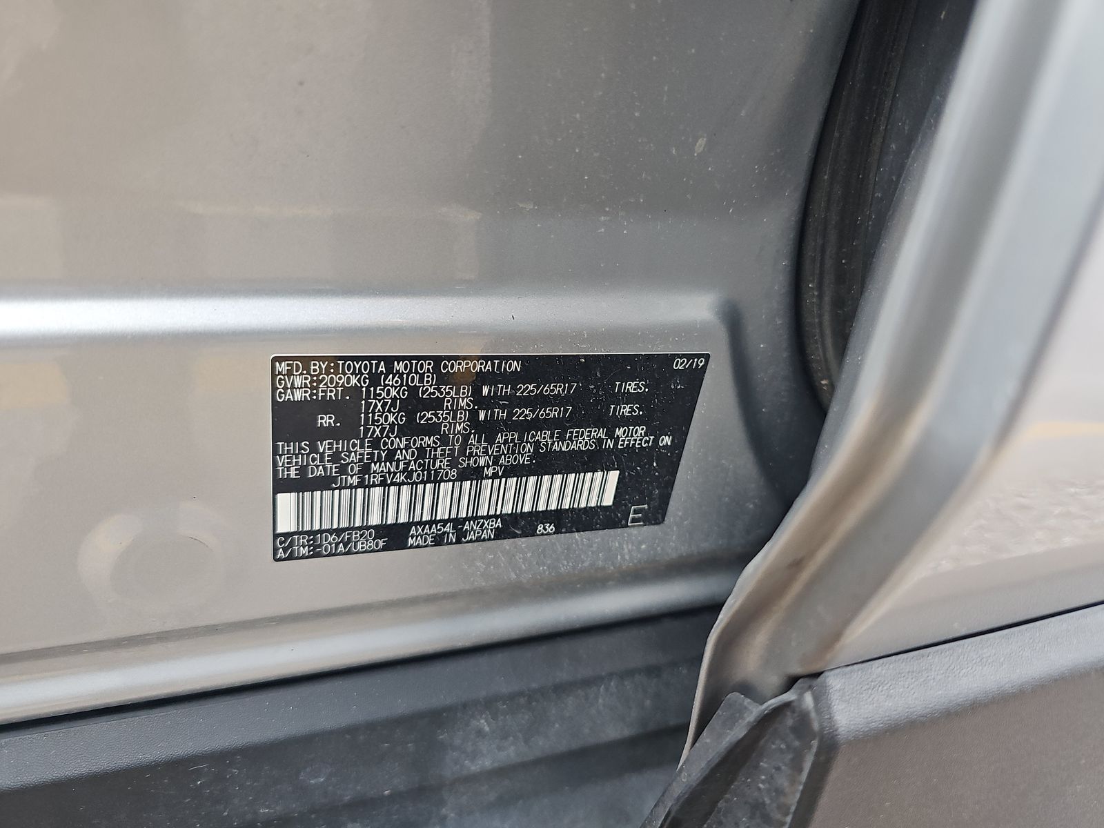 2019 Toyota RAV4 LE AWD