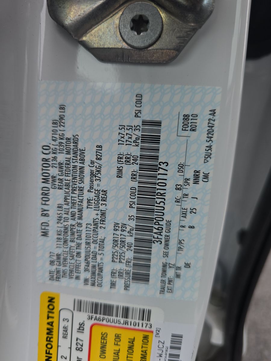 2018 Ford Fusion Hybrid S FWD