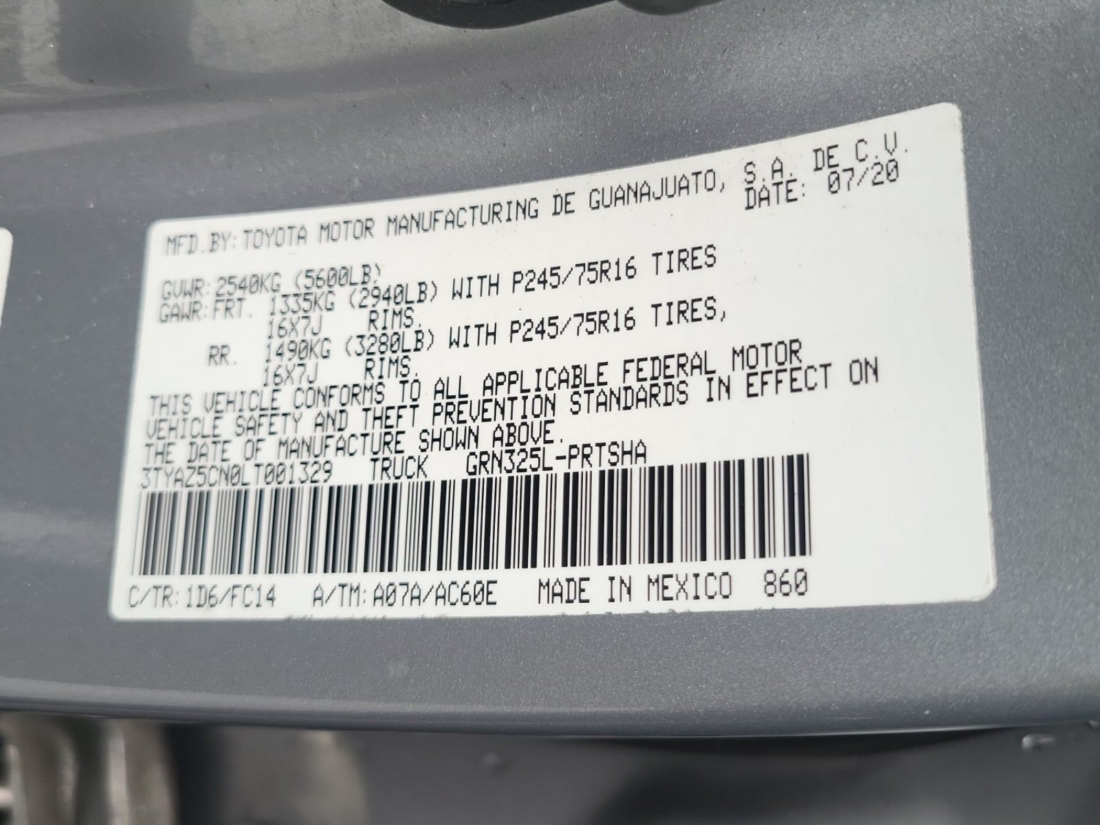 2020 Toyota Tacoma SR5 RWD