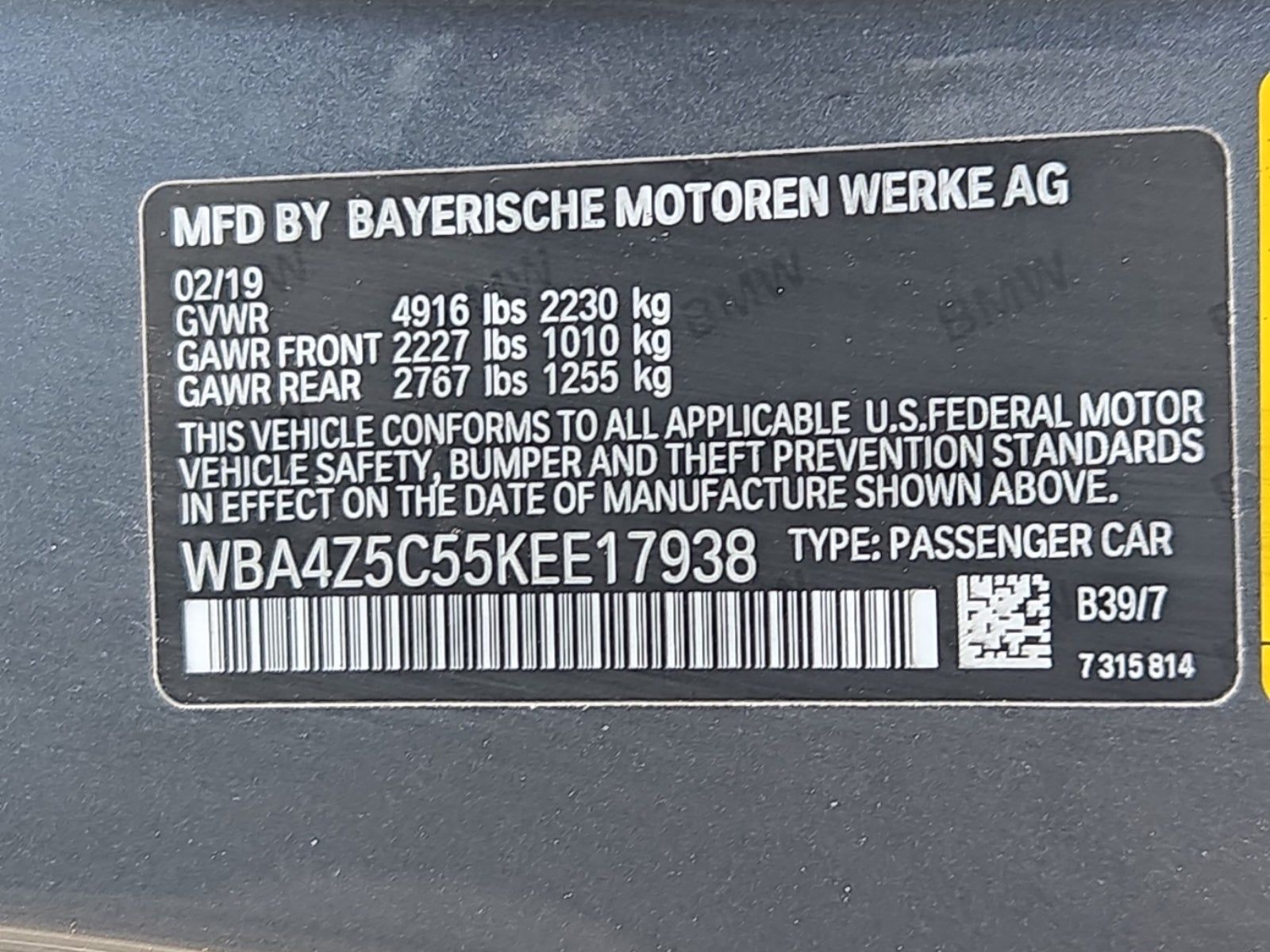 2019 BMW 4 Series 440i RWD