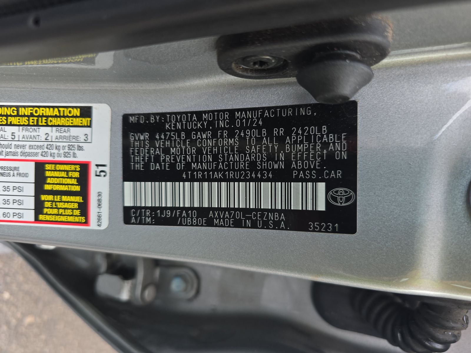 2024 Toyota Camry LE FWD