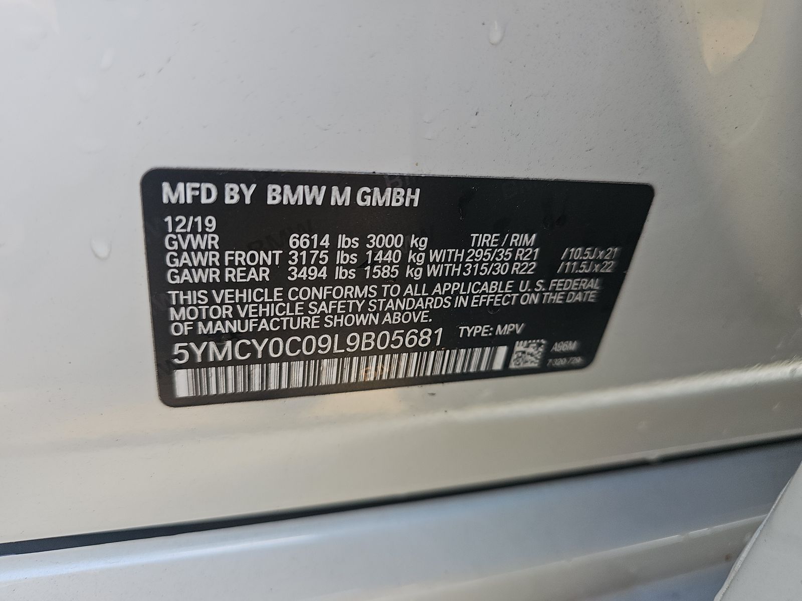 2020 BMW X6 M Competition AWD