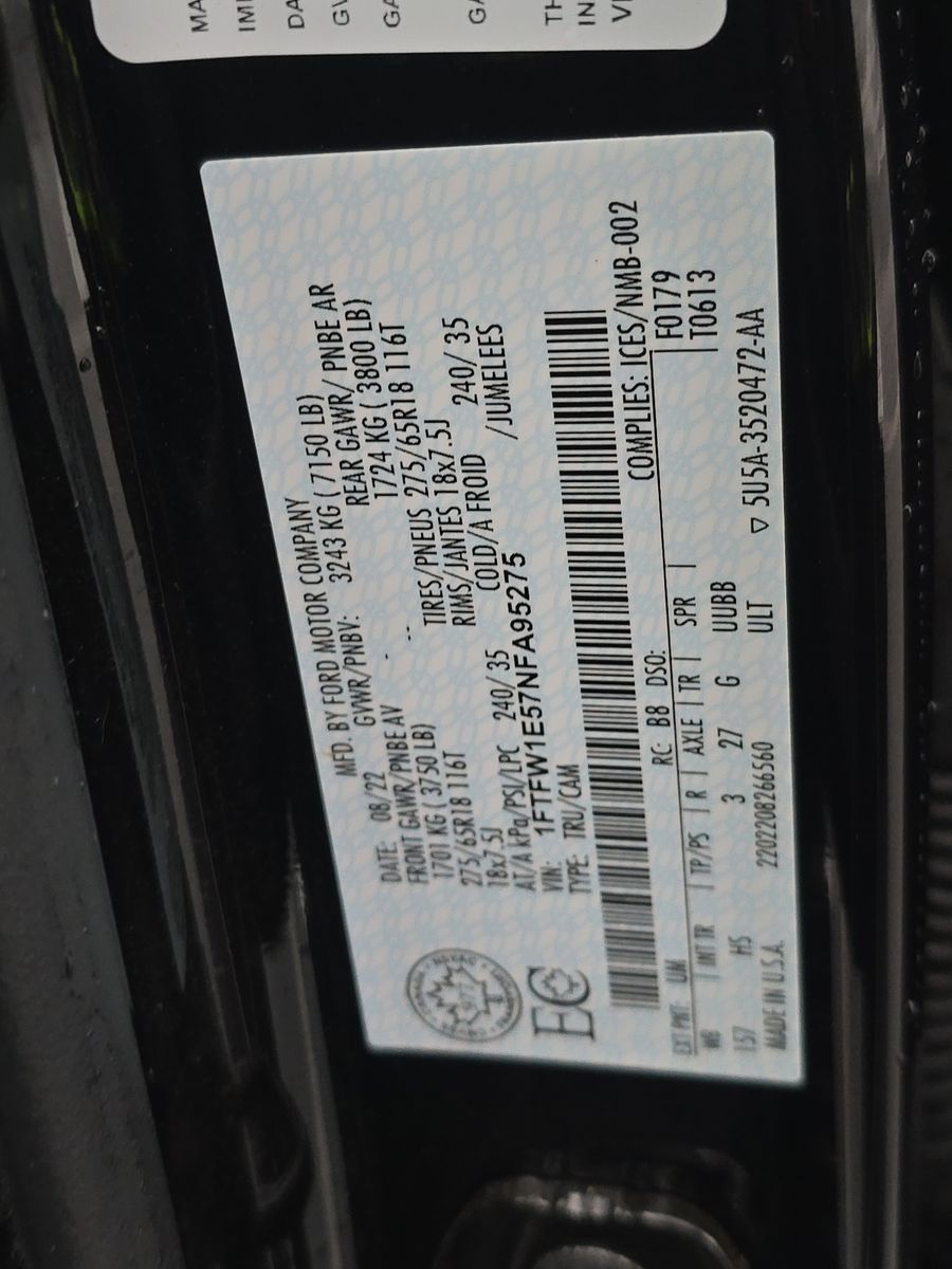 2022 Ford F-150 Lariat AWD