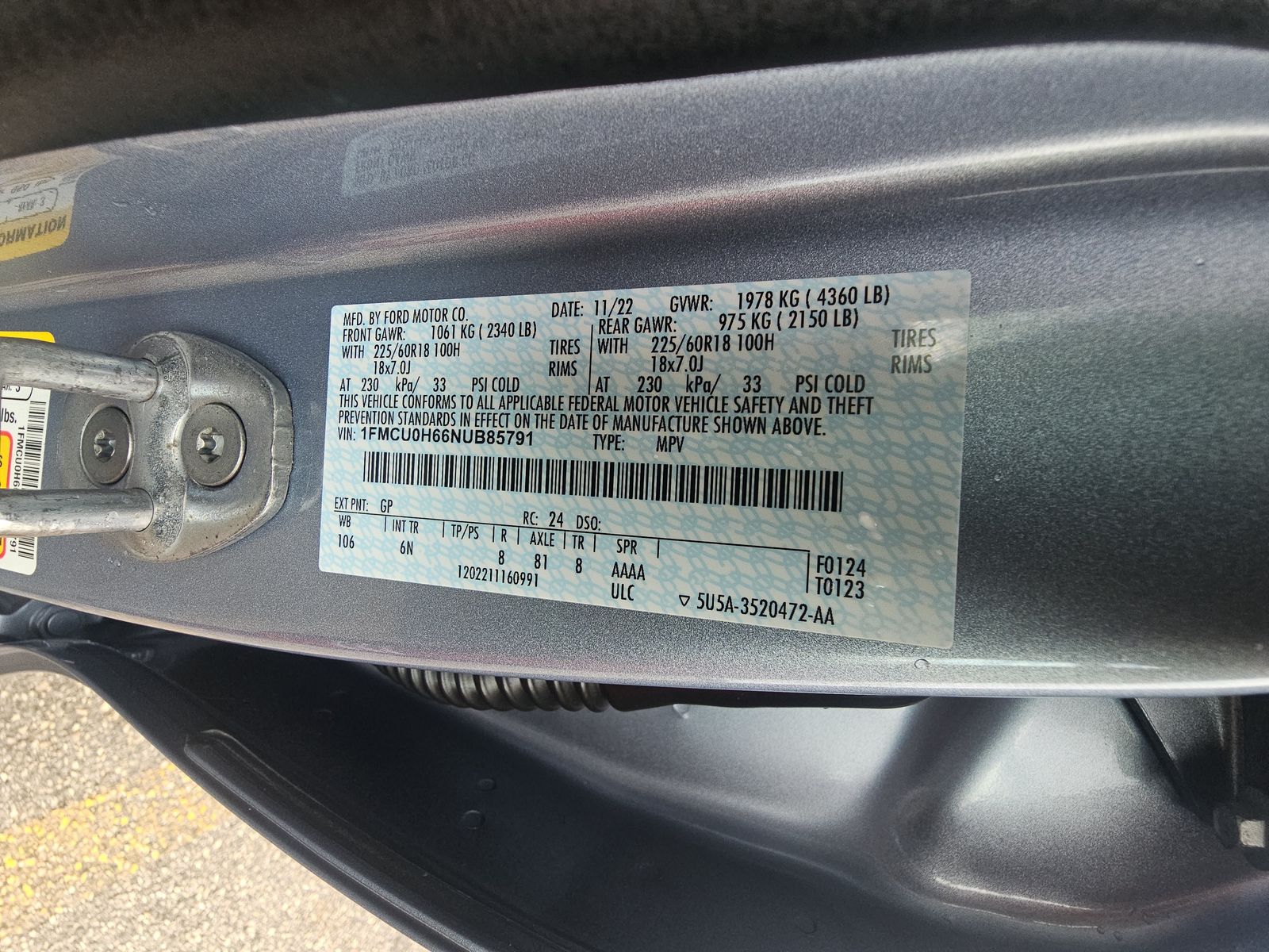 2022 Ford Escape SEL FWD