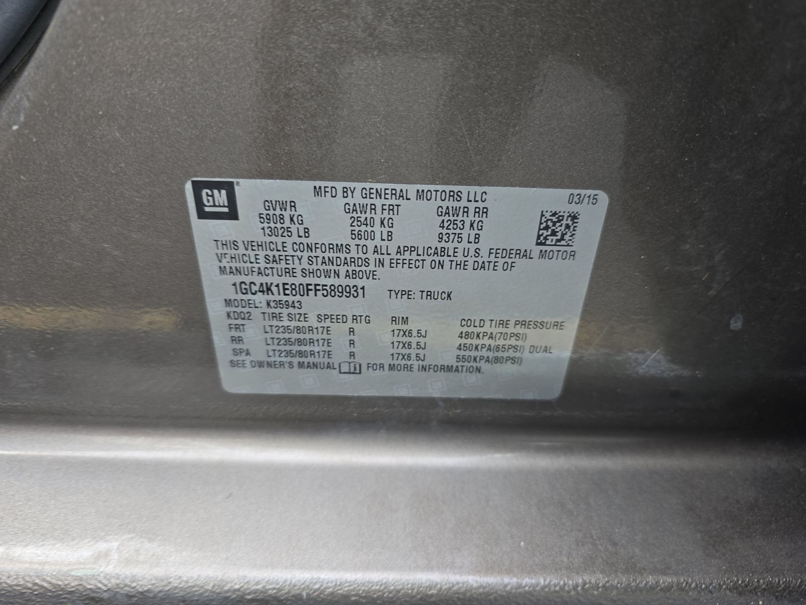 2015 Chevrolet Silverado 3500HD High Country AWD