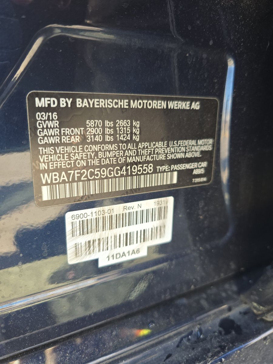 2016 BMW 7 Series 750i xDrive AWD