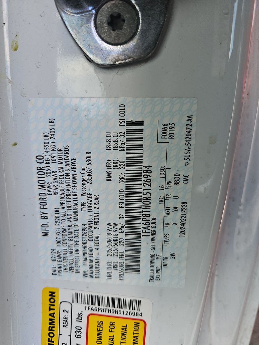 2024 Ford Mustang EcoBoost Premium RWD